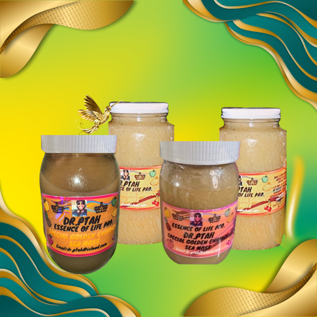 Dr. Ptah Special Golden Enhance Sea Moss 16oz and 32oz