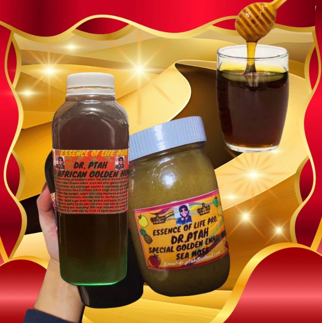 Our One of a Kind Amazing Enhanced Golden Sea Moss & African Golden Honey 16oz with Recipe