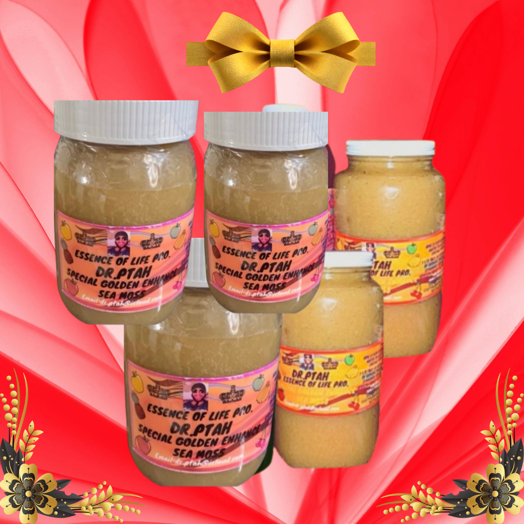 Dr. Ptah Special Golden Enhance Sea Moss 16oz and 32oz