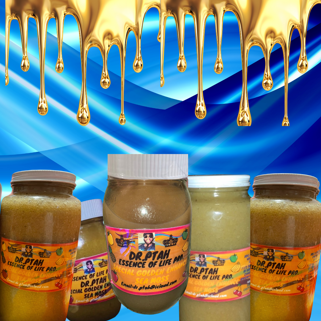 Dr. Ptah Special Golden Enhance Sea Moss 16oz and 32oz