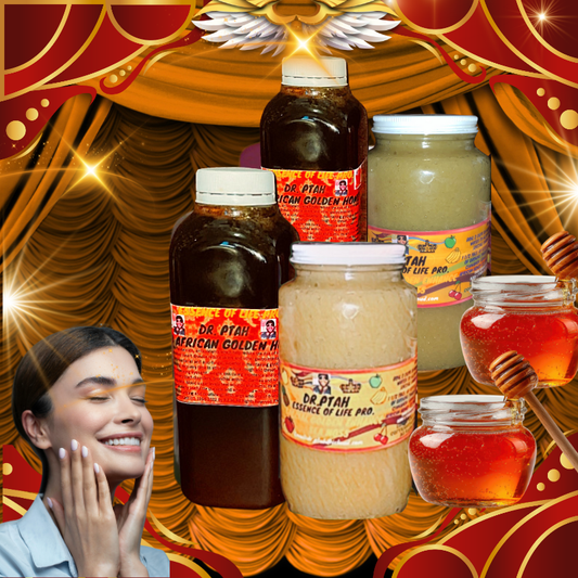 DR. PTAH  Golden Sea Moss & African Golden Honey 32oz with Bonus free Recipe