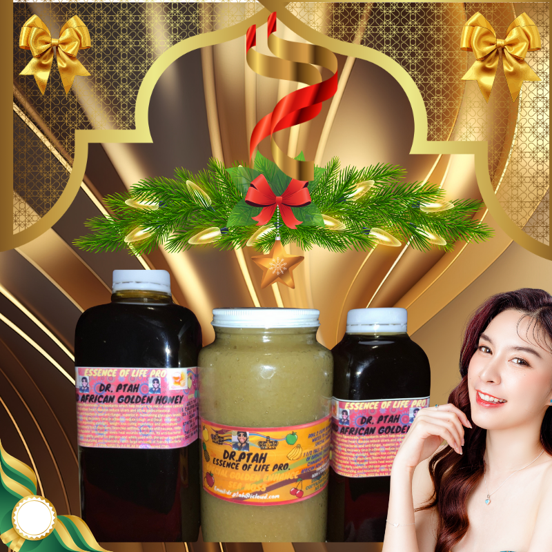 DR. PTAH  Golden Sea Moss & African Golden Honey 32oz with Bonus free Recipe