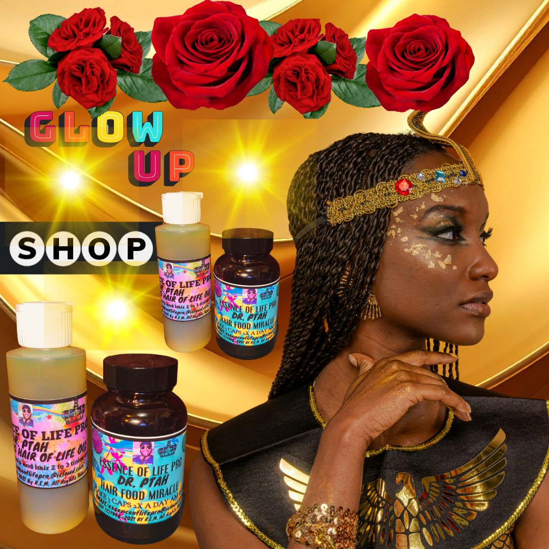 DR. PTAH HAIR GLOW OIL & HAIR FOOD MIRACLE CAPS 8oz