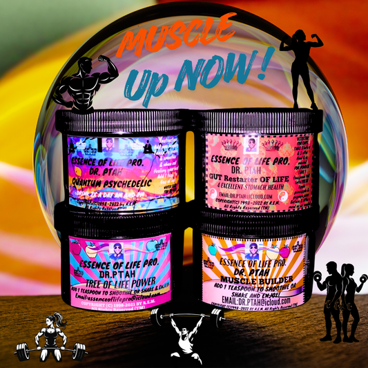 DR. PTAH Muscle Builder all ATHLETE Package four 8oz container